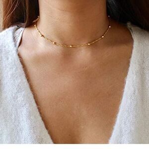 Real Gold over 925 Sterling Satellite Choker